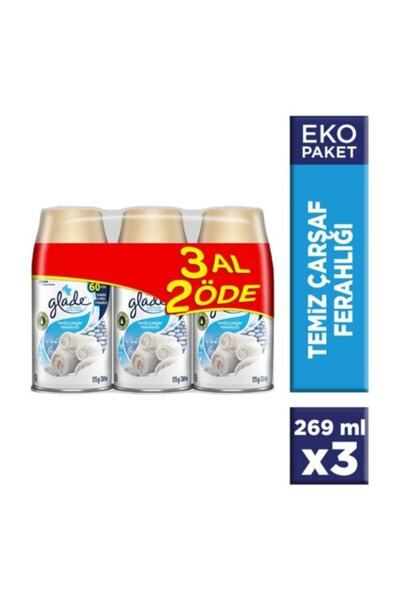 Glade Otomatik Sprey Yedek Temiz Çarşaf Ferahlığı 269 Ml X 3