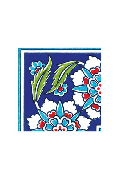 Armada Çini 10x10 Cm Ksk 18 Osmanlı Yaprak Desen Çini Bordür Köşe