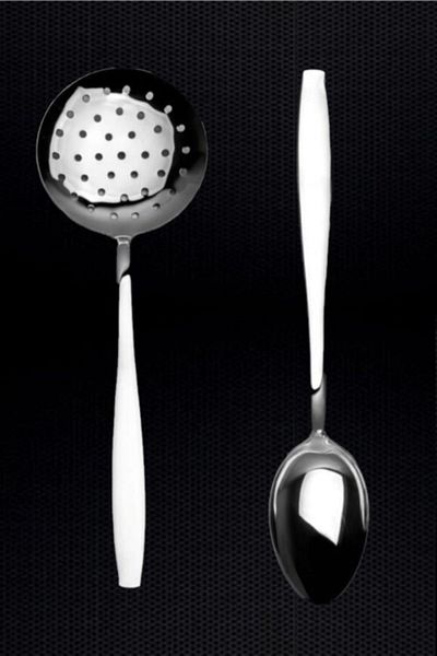 Nehir Silver Steel 2-Piece Serving Set