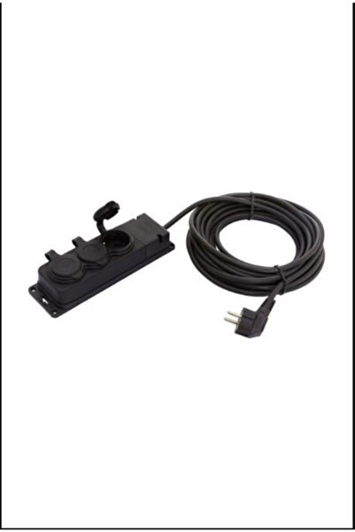 Bylion Seyyar Uzatma Kablosu 3'lü Grup Priz 3x2,5 Mm 20 Metre Siyah Renk