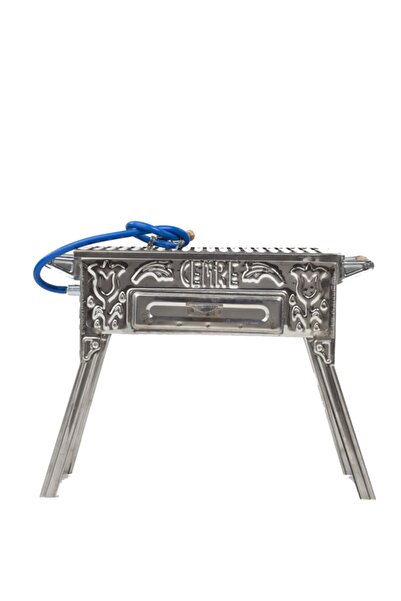 Genel Markalar Tüplü Mangal Büyük Boy Krom Lav Taşlı