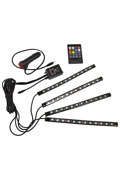 Carub 12 Led Ayak Altı Led Lamba Müziğe Duyarlı Kumandalı 4 Lü 12v Br4283706