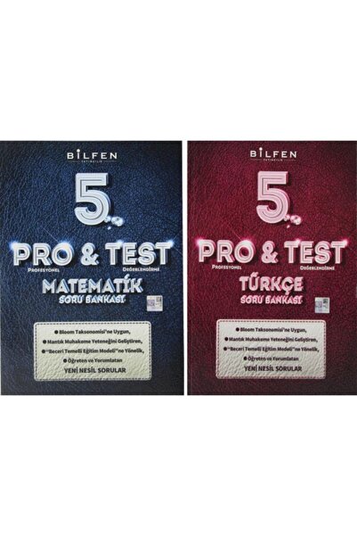 Bilfen Yayıncılık Bilfen 5. Sınıf Pro & Test Matematik Türkçe Soru Bankası Seti