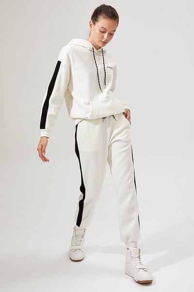 DeFacto Ριγέ Λεπτομερές Relax Fit Jogger Fleece Φούτερ