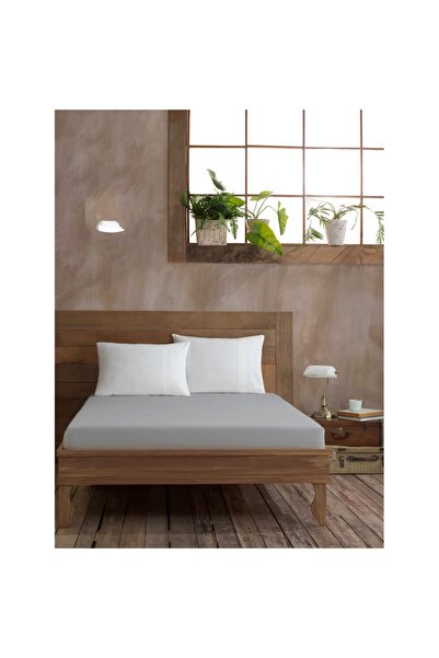 Elart Ranforce Fitted Tek Kişilik Çarşaf Pamuk (100x200cm) Gümüş