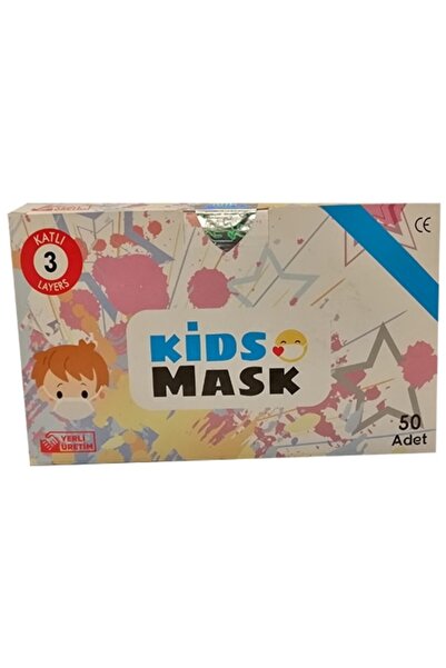Happy Kgt Kids Mask 3 Katlı Cerrahi Erkek Çocuk Maskesi 50 Adet