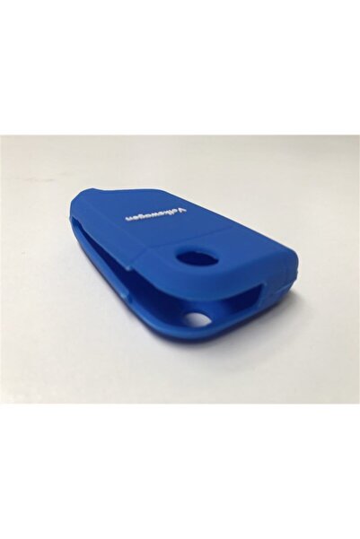 REPLAX Volkswagen Blue Switchblade Start Silicone Key Case Protection Case with Logo