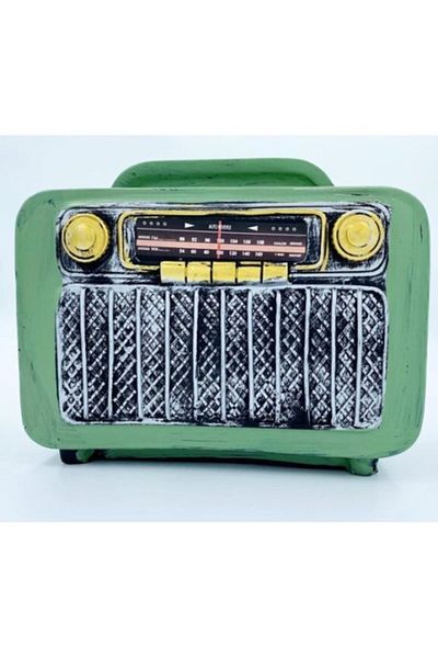 nesever Green Radio Decorative Figurine and Piggy Bank