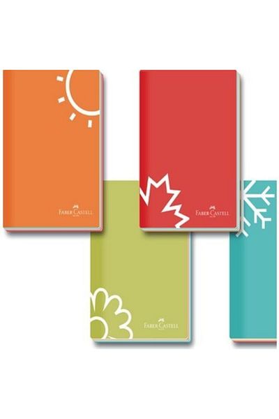 Faber Castell Faber-castell Notebook Cardboard Cover A5 Vertical Seasonss Set of 4 5075000083000