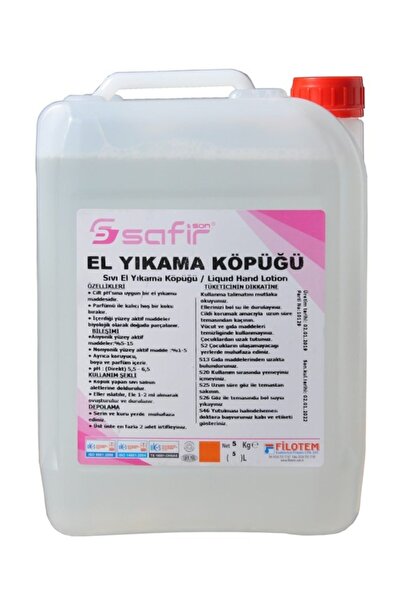 SAFİR El Yıkama Köpüğü - Köpük Sabun 5 Kg