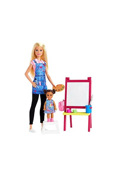 Barbie Ben Büyüyünce Meslek Setleri - Resim Öğretmeni - Sarışın