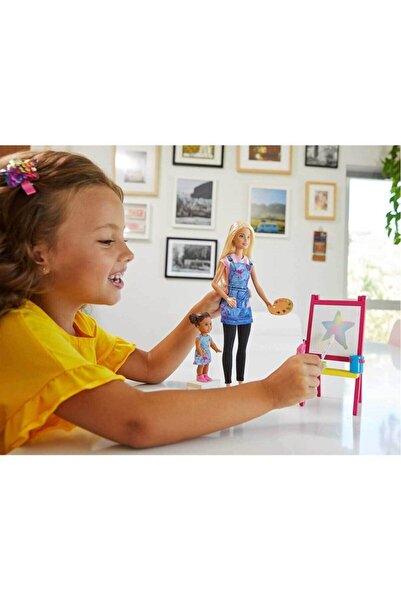 Barbie Ben Büyüyünce Meslek Setleri - Resim Öğretmeni - Sarışın