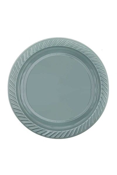 PARTİSERÜVENİ Plastic Plate Silver Color Pk 25 Pieces