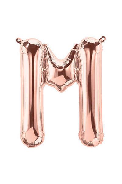 Deniz Party Store Rose Gold Foil Balloon 16" Inch 40 Cm ( M ) Letter