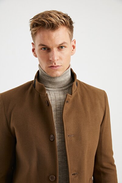 DYNAMO Мъжко кашмирено палто с ватирана подплата и вълна