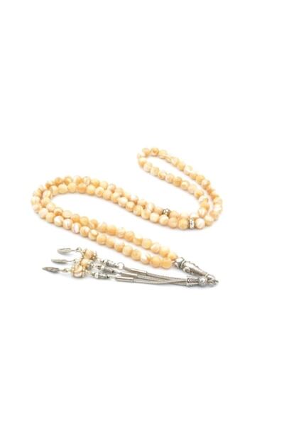 Murty99 Mărgele de rugăciune din sidef maro natural de 99 de lux, calitate 1