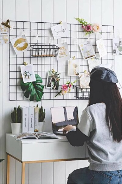 Tiydem Duvar Standı Tel Pano Fotoğraf Çerçeve Askılık 50x70 5 Adet Mandal Ve ...