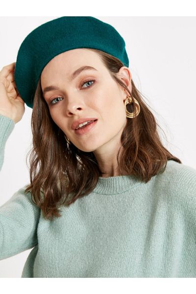Makro Optik Painter Beret Green French Hat