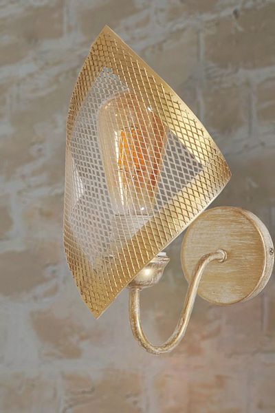 VENON Lighting Wing Glass Cream Yellow Patina Sconce