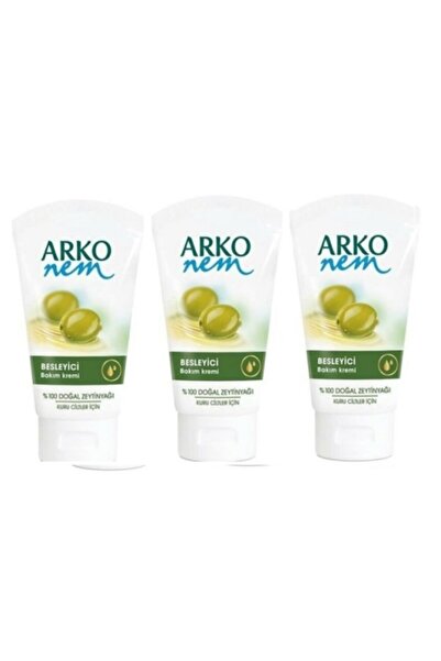 ARKO Nem Doğal Bakım Kremi Zetinyağlı 75 Ml X 3 Adet