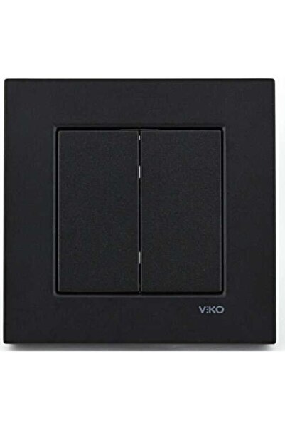 VİKO Novella Serisi Siyah Komitatör İkili Anahtar