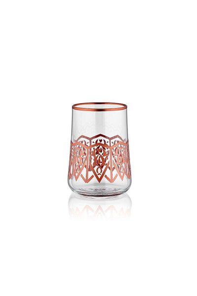 Koleksiyon Aheste Selçuklu Copper Premium 6-Person Coffee and Water Glass (40775)