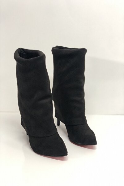 HAYYSHOES Kadın Siyah Topuklu Bot