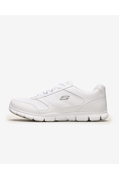 SKECHERS NOBRAC Kadın Beyaz Günlük Ayakkabı-77221 WHT
