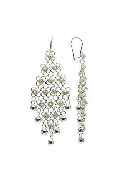 Söğütlü Silver Kadın Telkari Yedi Sıra Gümüş Küpe SGTL6273