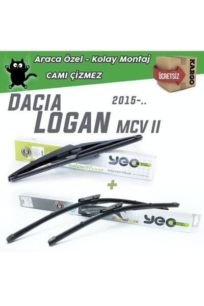 YEO Dacia Logan 2 Mcv Ön & Arka Silecek Takımı 2015-...