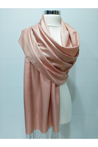 VİZYON Kadın Somon %30 Ipek Yumuşak Dokulu Şal Fular