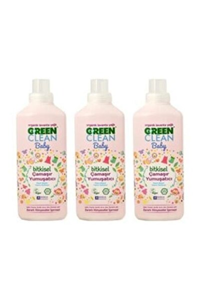 Green Clean Organik Lavanta Yağlı Baby Çamaşır Yumuşatıcısı 1000 ml 3'lü Set