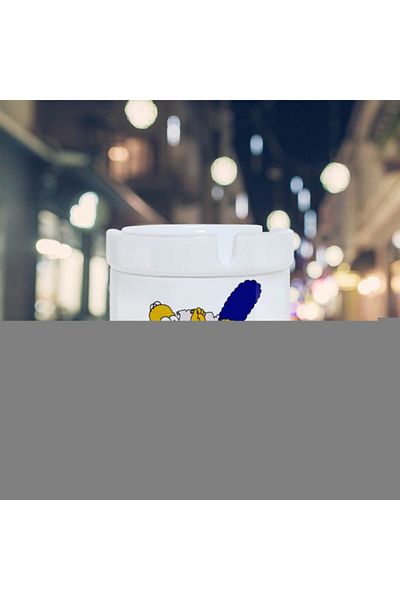 Asilmeydan Simpsons Family Printed Cheerful Ceramic Ash Tray - 695847