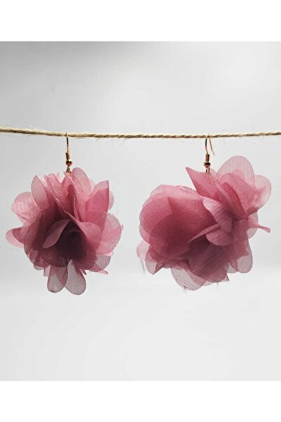 Onidance Daısy Days - Arida Tall Gül Kurusu Halka Küpe Gelin Çiçek Küpe / Niş...