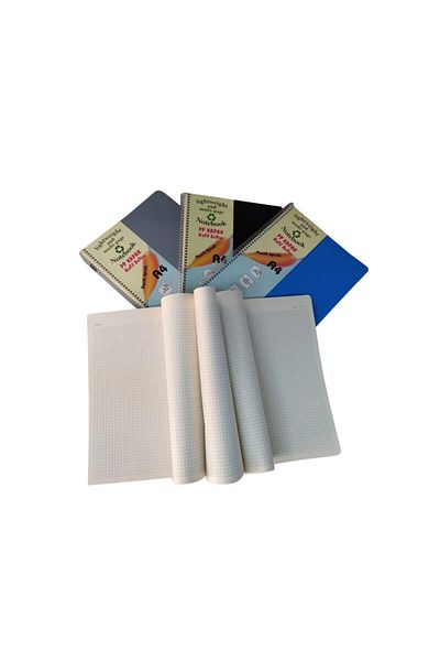 Saray 3 Pieces A4 Plastic Cover 80 Sheets Checkered Not Tired Notebook Sry