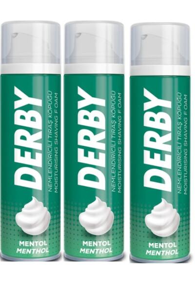 Derby Mentollü Traş Köpüğü 200 Ml X 3 Adet