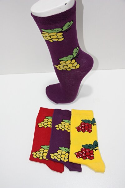 Pamela Дамски комплект от 3 чорапи с шарка на нар, асорти