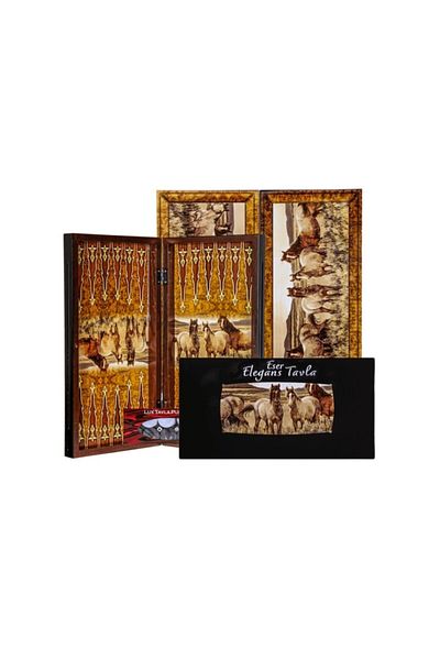 ESER 1 Large Size Elegance Backgammon Horse - Special Design