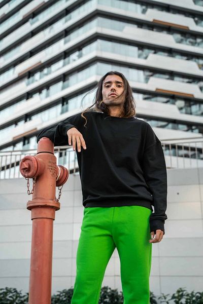 gothamvibes Ανδρικό oversize μαύρο φούτερ