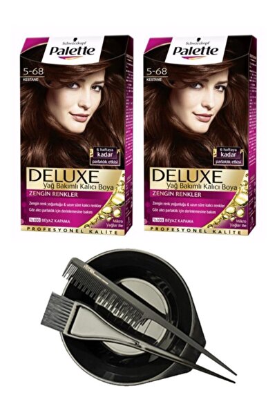 Palette Deluxe Set Saç Boyası 5-68 Kestane X 2+ Saç Boyama Seti 62810312712233