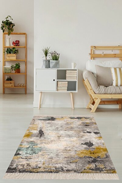 on the clouds Batik Desenli Renk Geçişli Dijital Baskı Yıkanabilir Kaymaz Tab...