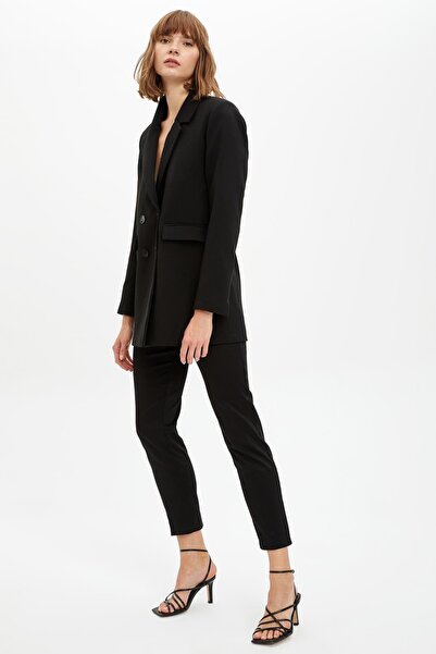 DeFacto Γυναικείο μαύρο παντελόνι Valentina Cigarette J8743AZ20AU