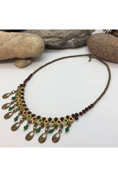 Porsuk Alternatif El Yapımı Etnik Otantik Bohem Kolye