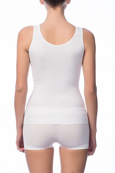 NBB Women's White Wide Strap Seamless Undershirt 2441