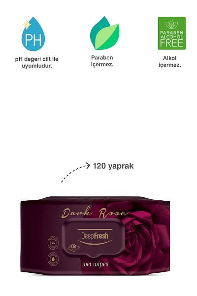 Deep Fresh Oriental Wet Wipes Darkrose 120 Sheets