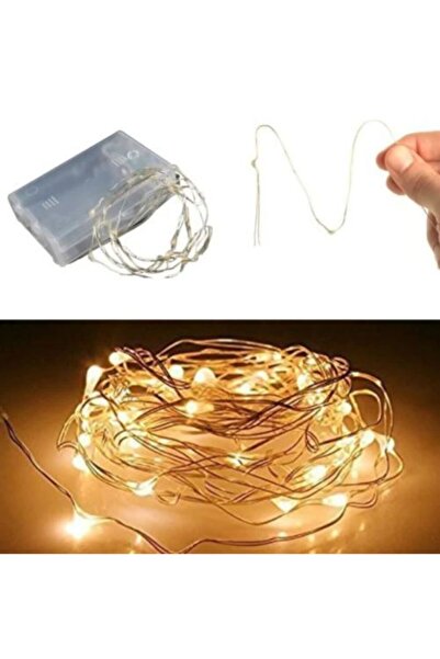 MOBGİFT Led Işıklı Peri Tel (tel Led) 3 Metre Günışığı - Mandal Hediyeli