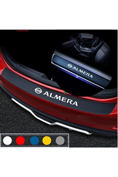 bys Nissan Almera Için Karbon Bagaj Ve Kapı Eşiği Sticker Seti