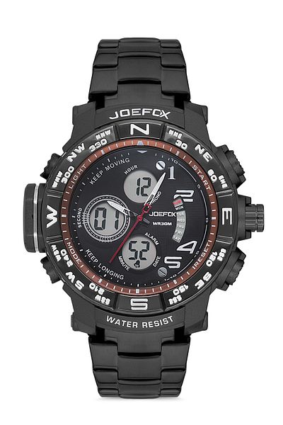 Joefox Men's Wristwatch Digital Analog with Steel Cord 787