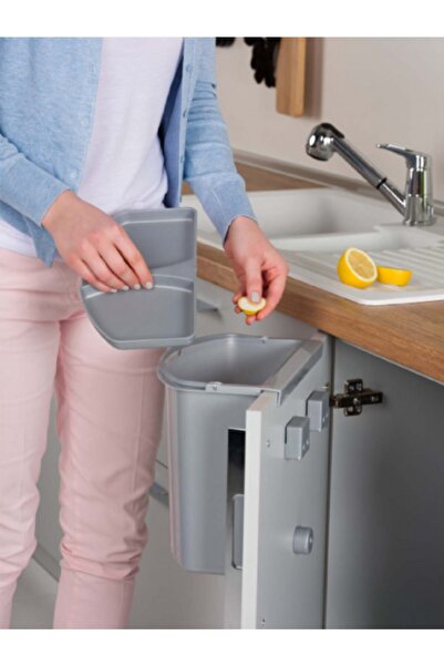 Grow Gray In-Cabinet Bio Trash Can, Stylish and Practical Cleaning Solution