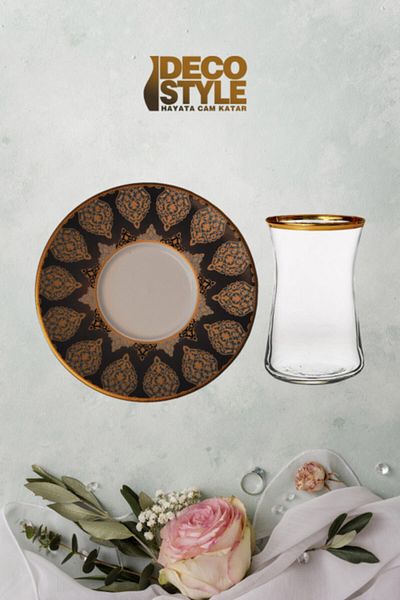 DECOSTYLE Ottoman Motif Designed Tea Set